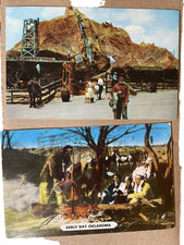 Native American Oklahoma Vintage Postcards Lot of 2 Frontier City Ghost Mine picture