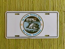Vintage St. Lucie nuclear Plant Sea Turtle Sanctuary License Plate FPL Florida picture