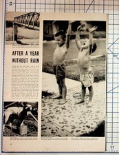 1954 El Dorado Kansas Drought Magazine Article Boys Rain Dog Reservoir picture