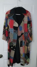 Vintage 30s Crazy Quilt Robe Handmade  picture