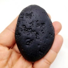 121.7g Smooth Indochinite Tektite Oval Splashform Impact Glass Meteorite 7.1cm picture