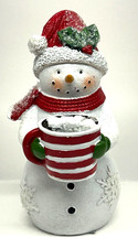 SNOWMAN Holding Hot Cocoa w/Marshmallows  5.5 
