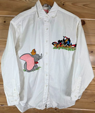 VTG Mickey INC Rare Embroidered Dumbo Crows Shirt Adult Medium 90s picture