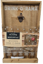 Drink-O-Rama Bottle Opener Wooden Hanging Shot Plinko Party Game-New picture