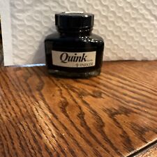 Vintage Antique Quink Solv-X Black Ink Glass Bottle Parker Original Box Ink Pens picture