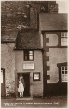 VINTAGE Valentine's Real Photo Smallest House in Great Britain Conway POSTCARD picture