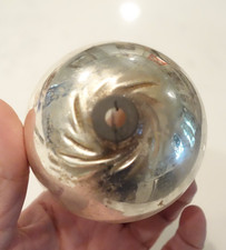 Vintage FRANKE? US of A Glass Christmas Ornament ODDITY Indent Swirl FLUKE picture