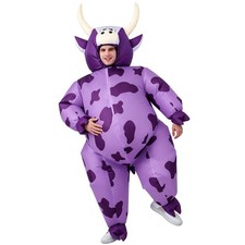 JASHKE Purple Cow Inflatable Costume Blow up Costumes Adult, picture