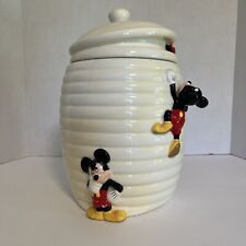 Rare Vintage Mickey Cookie Jar Honey Comb Design picture