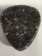 Triangular Agatized Dinosaur Bone, 41ct. Polished fossil specimen picture