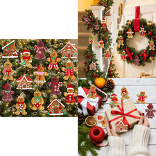 16pcs Gingerbread Man Ornaments for Christmas Tree Decorations picture