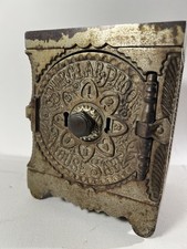 Antique J&E Stevens Burglar Proof Safe 1897 Coin Bank Ornate Heavy, As Found picture