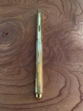 Excellent Caran d'Ache Ecridor Gold Plated Rollerball Pen Engraved Switzerland picture