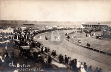 Libertyville Illinois c1910 Co Fair Crowd Grand Stand RPPC Photo Postcard COPY picture