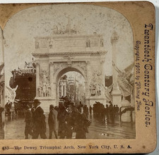 The Dewey Triumphal Arch, New York City, U.S.A Vintage Photography Stereoview picture