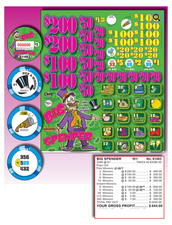 Pull Tickets - Chip Tickets - Pick Board - Big Spender - 3,390 ct picture