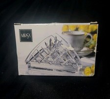 Mikasa Superior Cut Crystal Napkin Holder 5” NIB Made In Czech Republic picture