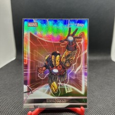 2026 Topps Marvel Neon Iron Man #1 Rainbow Foil picture