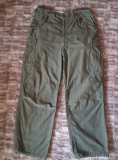 Vtg 1951 US Army M-1951 Field Shell Trousers Cargo Pants Reg Med Korean War picture