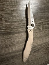 Spyderco Police Stainless Steel Handle, VG-10 Combination Edge not used No Box picture
