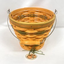 Longaberger 2002 Fall Autumn Pail Basket Combo With Protector No Liner Or Lid picture