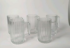 Vintage Beer Mug Ribbed Pattern Made In Italy Brewer Stein Barware 12oz EUC picture