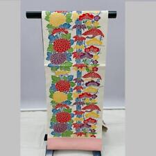 Y 1281 Nagoya Obi Zento Pattern Cream Color Colorful picture