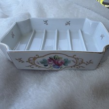 Vintage Antique Japan Porcelain Vanity Bathroom Soap Hand Painted Trinket Dish picture