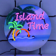 Island Time Junior Real Glass Tube Home Office Decor Neon Sign 17