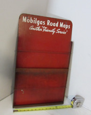 Mobil Gas Mobilgas map display rack vintage antique metal gas station picture