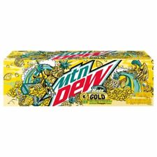 Mountain Dew Baja Gold 12 pack Full 12 oz Cans Sealed pk picture