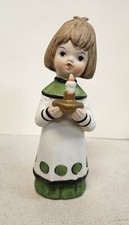 Vintage Choir Girl Holding Candle Figurine Statue by LEGO Made in Japan picture