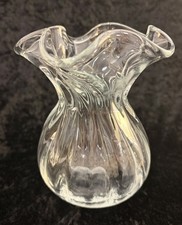 Vintage Barclay Two’s Company Ruffled Edge Handblown Vase picture