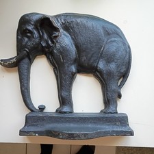 Antique Davison Co No 12 Cast Iron Elephant Doorstop picture