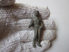 ancient perfect Roman lead massive figure of Roman emperor probably Augustus. picture