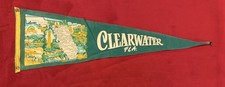 Vintage Clearwater Florida 25 Inch Travel Pennant Marlin and State Graphic picture
