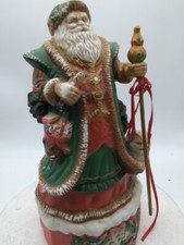 Santa Clause Merry Old Soul Porcelain VTG 16091 KITTY CAT Santa picture