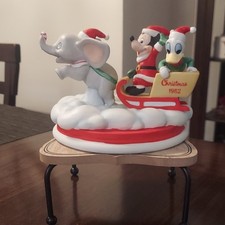 Disney Mickey Mouse Donald Duck Dumbo Limited Edition Christmas 1982 Figurine picture