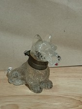 Early Original Antique Rare Czechoslovakian Glass Scottie Dog Terrier Inkwell picture