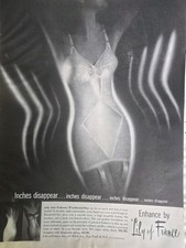 1958 Women's Lily Of France Enhance All in one girdle bra Vintage Fashion Ad  picture