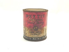 VINTAGE PETTIT OLD SALEM YACHT FINISHES BAK-SPAR VARNISH 1 PINT EMPTY PRE-OWNED  picture