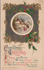 Artist-Signed PC Winsch Christmas Point Richmond California RPO Postmark 1912 picture