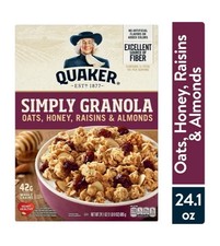 Quaker Simply Granola Breakfast Cereal, Oats Honey Raisins & Almonds, 24.1 oz picture