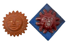 Vintage Southwestern Sun Wall Plaques Robson Studio Art Pottery picture