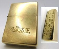 Coca Cola 1937 Replica Solid Brass Zippo 1999 Fired Rare picture