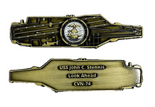 USS John C. Stennis  (CVN-74)  U.S. Navy Challenge Coin - Carrier Shape picture