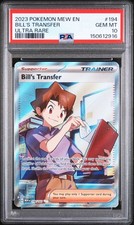 2023 S&V 151 194 Bill's Transfer Ultra Rare Full Art Holo PSA 10 Gem Mint SVP picture