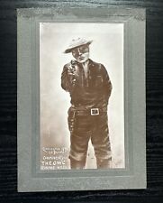 VERY RARE GOLD RUSH OWL SALOON ADVERTISING WITH MASKED OUTLAW AIMING GUN MINING picture