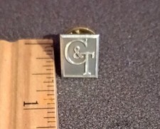 Letters Initials C And T Lapel Vest Pin Collectible Vintage  picture