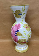 Hand Painted Ceramic Floral Vase 11.5
